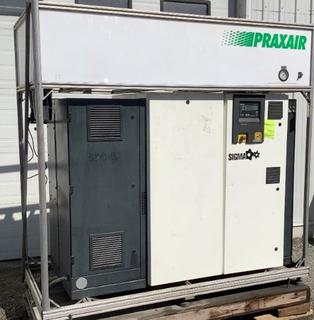 Liberty Model PRX15-750 Nitrogen Generator Package With N2 Membranes, 30 HP Kaeser Rotary Screw Air Compressor, Coalescing Filters, Aftercooler, Refrigerated Dryer and Acoustic Enclosure. Nominal N2 Capacity 750 CFH **Refrigerated Dryer Not Working**.