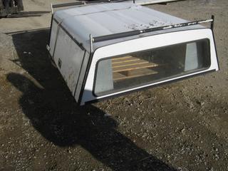 Metal Truck Cap With Built In Tool Boxes On Each Side and Rack On Top. Designed For 6' x 6' Truck Box.