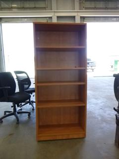 5-Shelf Oak Vanier Bookcase, 31.5"L x 14"W x 71.5"H (WW-6-1)