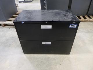 2 Drawer Lateral Filing Cabinet, 36" x 19 1/4" x 28 1/2" (WW-5-4)