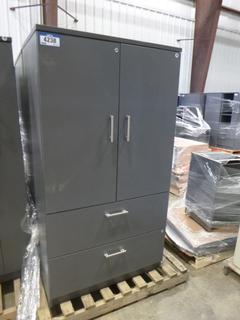 2 Drawer Lateral Filing Cabinet w/ Upper Storage, 36" x 24" x 67" (WW-5-2)
