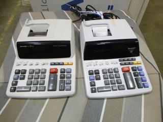 Sharp 12 Digit Printer Calculator, Model EL-2615PIII, C/w Sharp EL-2607RIII - Digital Printing Calculator (F-1)