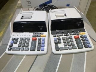 Sharp 12 Digit Printer Calculator, Model EL-2615PIII, C/w Sharp EL-2630PIII - Digital Printing Calculator (F-1)