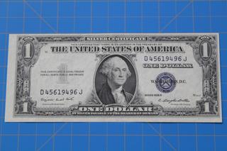 US $1 Bill , Series 1935G, S/N D45619496J