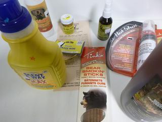 Qty of Various Lures, Scents For Deer, Moose, Bear and Odor Mask