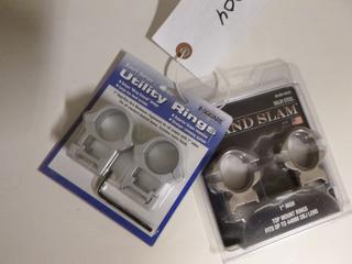 Scope Mount Rings - (1) Weaver Grand Slam 1" High Obj Lens up to 44mm, ()1) B-Square 1" Aluminum Ring Mounts Fits all Standard Dovetail Bases