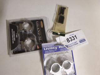 Scope Mount Rings - (1) Weaver Grand Slam  1" High Top Mount Ring Obj Lens up to 44mm, (1) B-Square 1" Low Ring Mount Fits all .22 (3/8" Dovetail) and Air Guns, (1) Weaver Aluminum Base Pair Fits Winchester 70