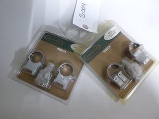 Weaver Scope Mounts, (1) 1" Medium Mount (OBJ Lens 40mm thru 42mm), (1) 1" Extra High Mount (OBJ Lens 42mm thru 44mm)