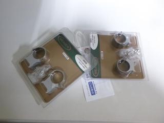 Weaver Scope Mounts, (1) 1" Extra High Mount (OBJ Lens 42mm thru 44mm), (1) 1" High Mount (OBJ Lens 42mm thru 44mm)