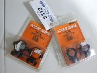 Millett Scope Rings, (1) Sako Angle-Loc Windage Adjustable Smooth 30mm Medium Rings, (1) Tikka Angle-Loc Windage Adjustable Matte 1" Medium Rings