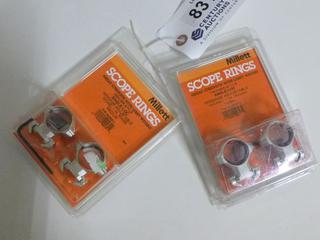 Millett Scope Rings, (1) Weaver-Style Angle-Loc Windage Adjustable 1" Medium Rings, (1) Weaver-Style Angle-Loc Windage Adjustable 1" High Rings