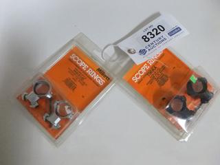 Millett Scope Rings, (1) Weaver-Style Angle-Loc Windage Adjustable 1" High Rings, (1) Tikka Angle-Loc Windage Adjustable 1" Medium Rings