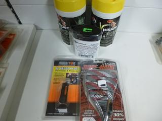 Gun Oil Wipes, Universal Jag & Cotton Patch Strips for Cleaning All Hand Guns & Rifle Bores, 12 ga Inhibitor Plugs & 45 Cal Hand Gun Bore Cleaners