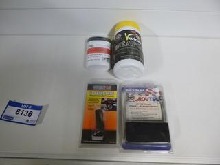 Gun Oil Wipes, Universal Jag & Cotton Patch Strips for Cleaning All Hand Guns & Rifle Bores, 12 ga Inhibitor Plugs & 45 Cal Hand gun Bore Cleaners