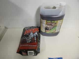 4 LTR Cell-O-Ri Moose & Deer Attractant, 4.5lbs Deer Cane Black Magic Attractant