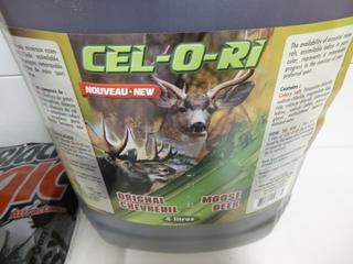 4 LTR Cell-O-Ri Moose & Deer Attractant, 4.5lbs Deer Cane Black Magic Attractant