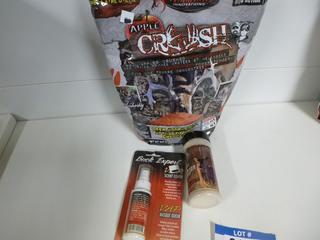 5lbs Apple Crush Deer Attractant, 8oz Sweet Apple Attractant, 2oz Vap Scent Cover