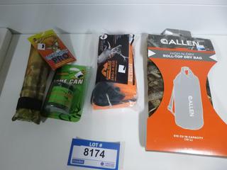 (4 pcs) Rattle Master Pro, Game Glide Deer Sled "The Can" Deer Estrus Bleat, High-N-Ory Roll Top Dry Bag