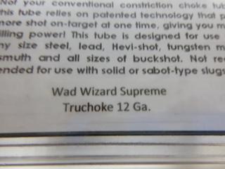 Wad Wizard Supreme Truchoke 12 ga, Choke Tube System