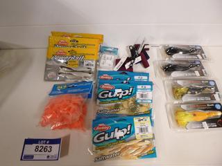 (15 pcs) Assortment of Fishing Lures Baits & Protectors
