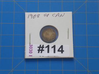 1908 Canada 5 cents