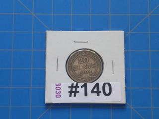 1904 Newfoundland 20 cents