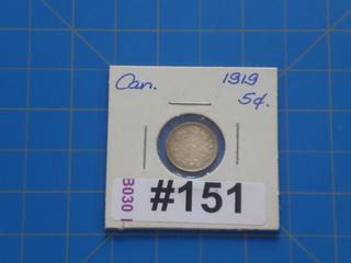 1919 Canada 5 cents