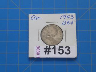 1943 Canada 25 cents