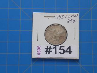 1937 Canada 25 cents