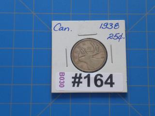 1938 Canada 25 cents