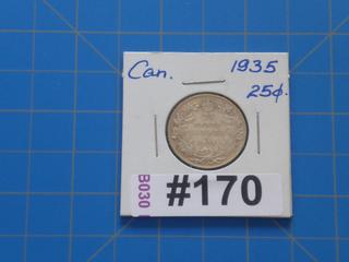 1935 Canada 25 cents