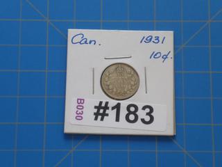 1931 Canada 10 cents