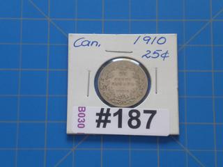 1910 Canada 25 cents