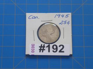 1945 Canada 25 cents