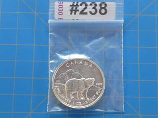 2011 Canada $5 Grizzly Coin 1 Troy oz 9999 Fine Silver