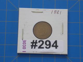 1881 USA Indian Head 1 cent