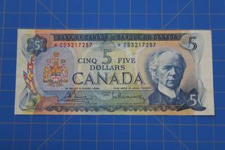 1972 Bank of Canada $5 Bouey/Raskminsky *CD3217257 REPLACEMENT