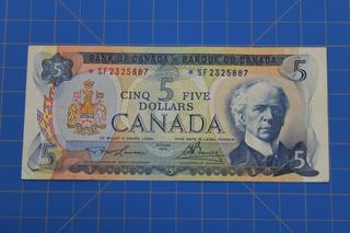 1972 Bank of Canada $5 Lawson/Bouey *SF2325887 REPLACEMENT