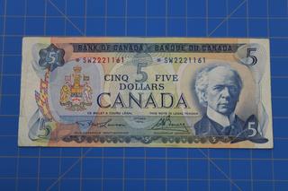 1972 Bank of Canada $5 Lawson/Bouey *SW2221161 REPLACEMENT