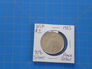 (1)1923 US Peace Silver Dollar