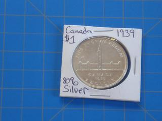 (1) 1939 Canadian Silver Dollar