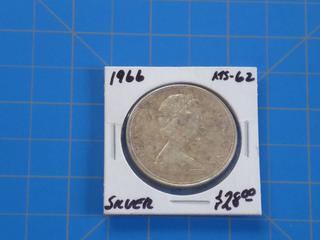 (1)1966 Canadian Silver Dollar