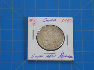 (1)1959 Canadian Silver Half Dollar