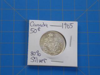 (1)1965 Canadian Silver Half Dollar