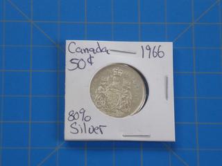 (1)1966 Canadian Silver Half Dollar