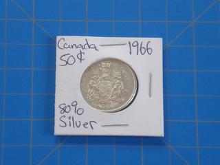 (1)1966 Canadian Silver Half Dollar