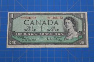 1954 Bank of Canada $1 Beattie/Rasminsky *AA0386022 REPLACEMENT