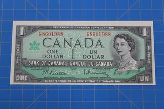 1967 Bank of Canada $1 Beattie/Rasminsky FP8601988