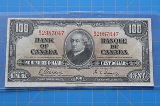 $100 Bill, 2nd Jan, 1937, S/N  B/J2987047