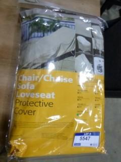 71" W x 84" D x 42" H Double Chaise Lounge Protective Cover (D-2)